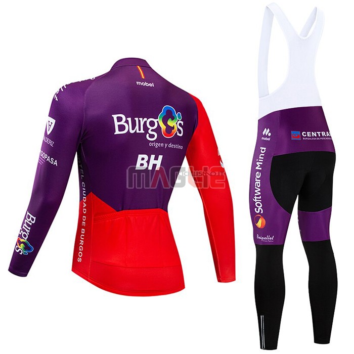 Maglia Burgos BH Manica Lunga 2020 Viola Rosso - Clicca l'immagine per chiudere